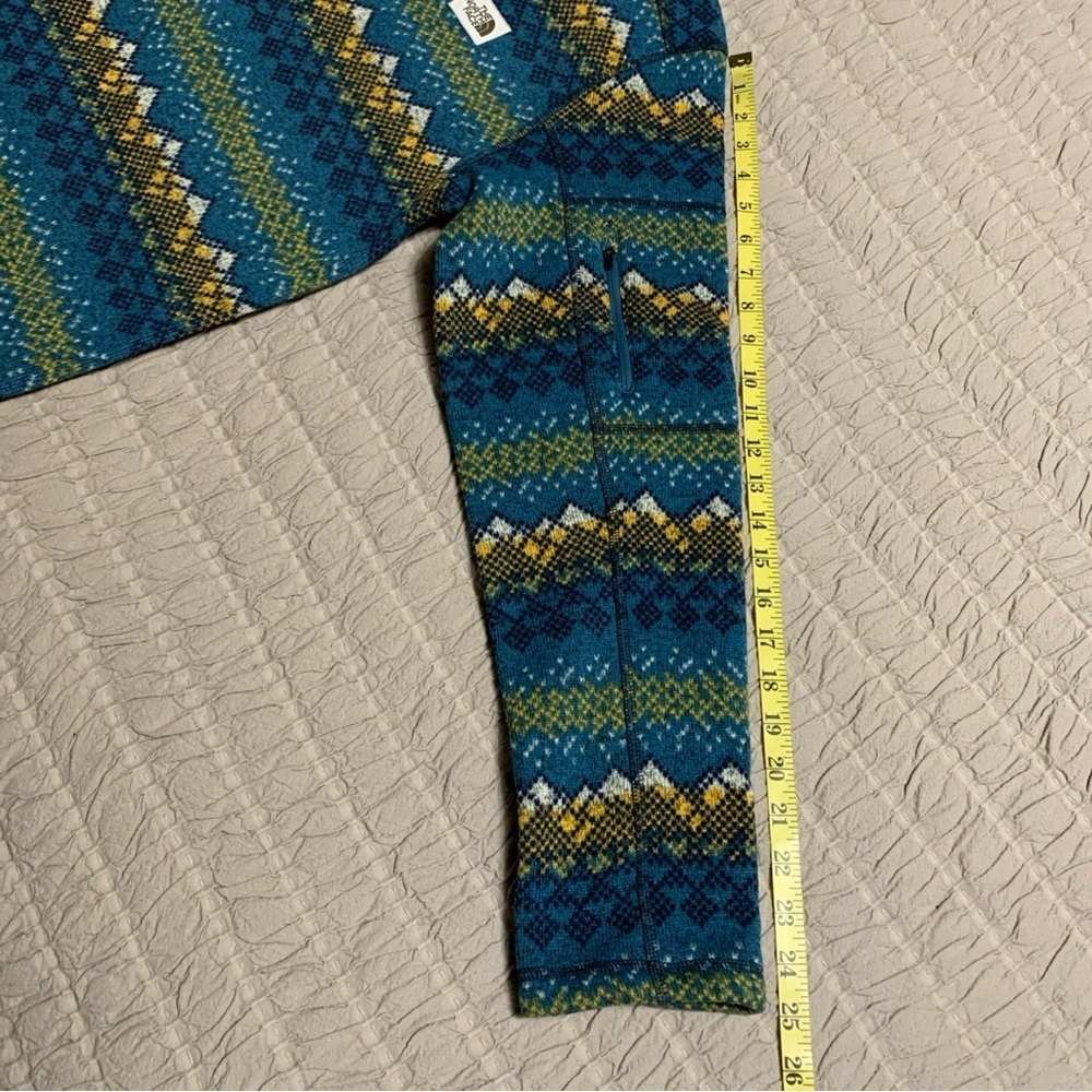 The North Face Men's 1/2 Zip Fair Isle Pullover Jacket SZ M Aztec Print - Picture 13 of 14